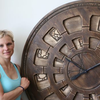 Giant Wall Clock Handmade from Wood