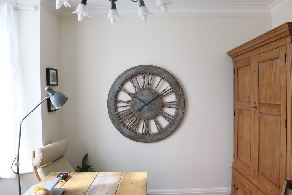 shabby chic kitchen wall clock