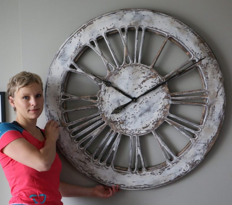 Wooden Skeleton Wall Clocks. Extra Large Handmade Piece of Art.