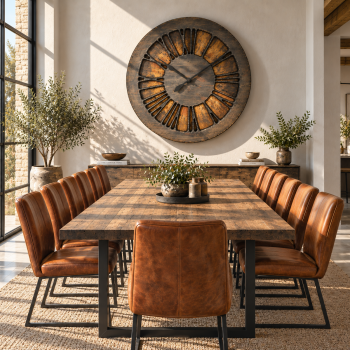 Rustic Wall Clock in office