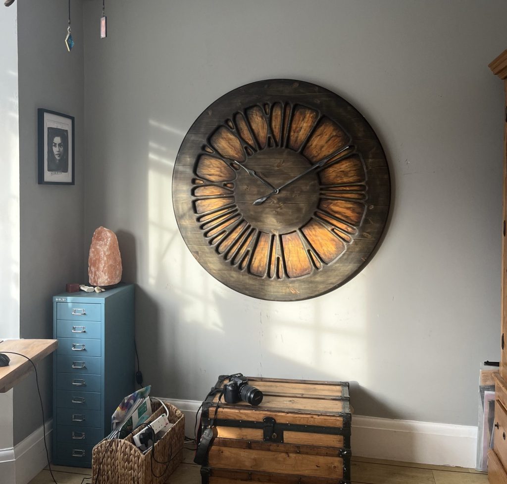 big rustic wall clock