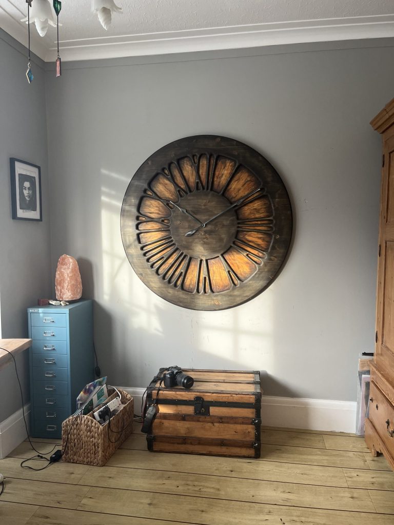 massive rustic wall clock