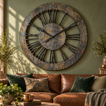 Large Shabby Chic Skeleton Clock