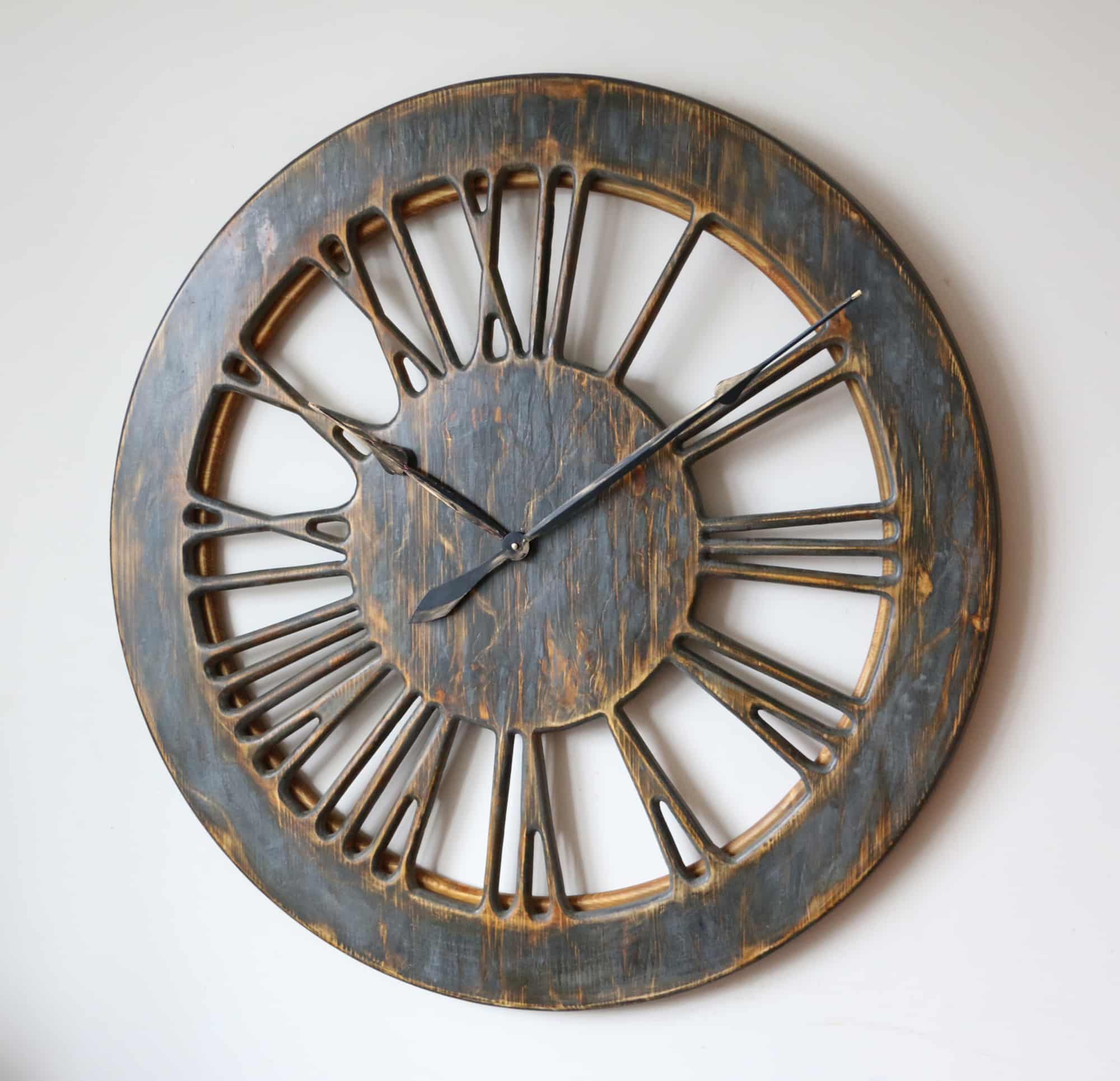 Beautiful Handmade Kitchen Wall Clock With Roman Numerals