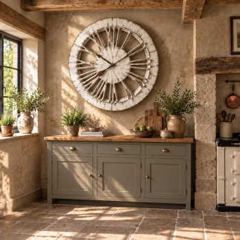 Large White Wall Clock